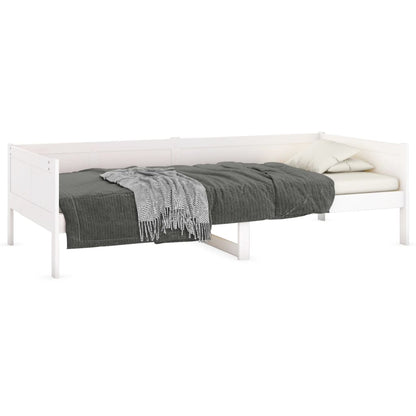 Day Bed without Mattress White Solid Wood Pine 90x190 cm Single