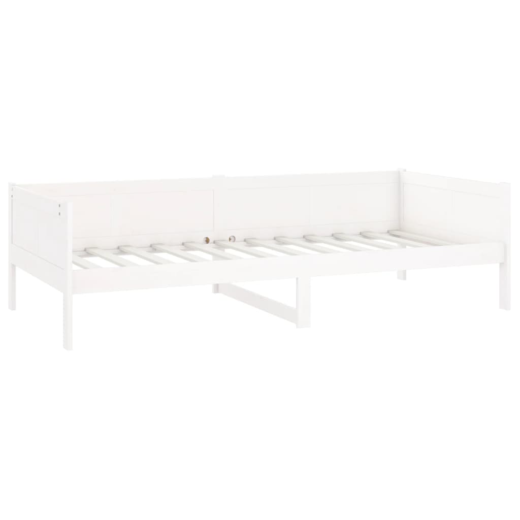 Day Bed without Mattress White Solid Wood Pine 90x190 cm Single