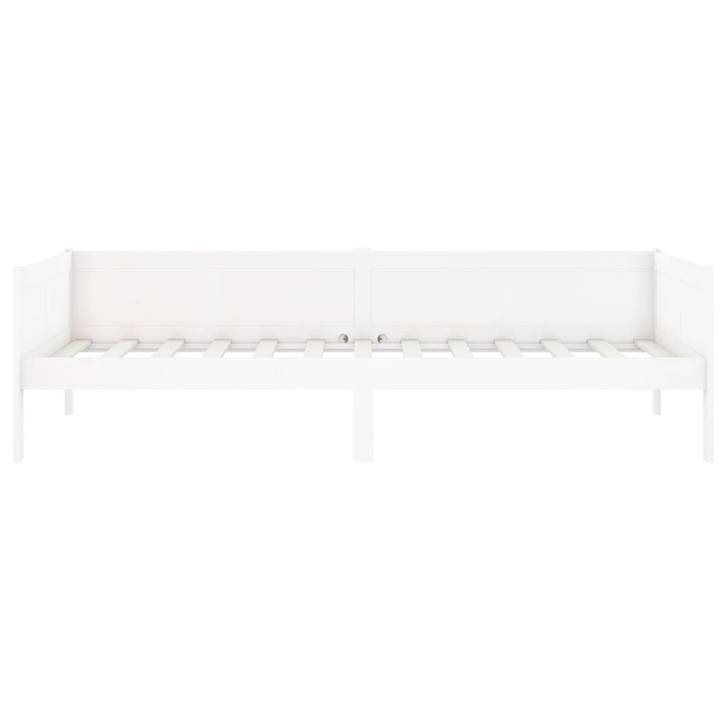 Day Bed without Mattress White Solid Wood Pine 90x190 cm Single