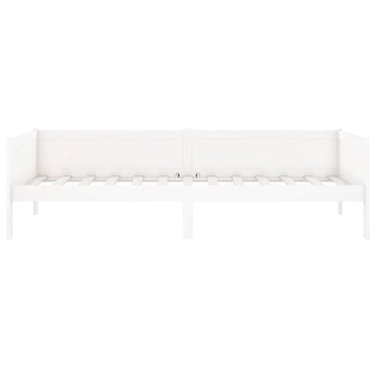 Day Bed without Mattress White Solid Wood Pine 90x190 cm Single