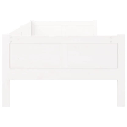 Day Bed without Mattress White Solid Wood Pine 90x190 cm Single