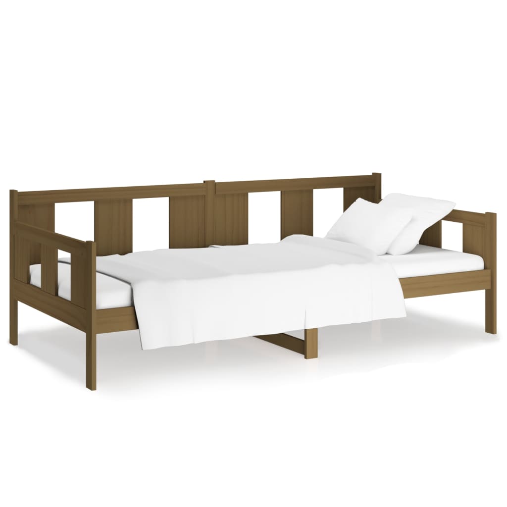 Day Bed Honey Brown Solid Wood Pine 90x200 cm