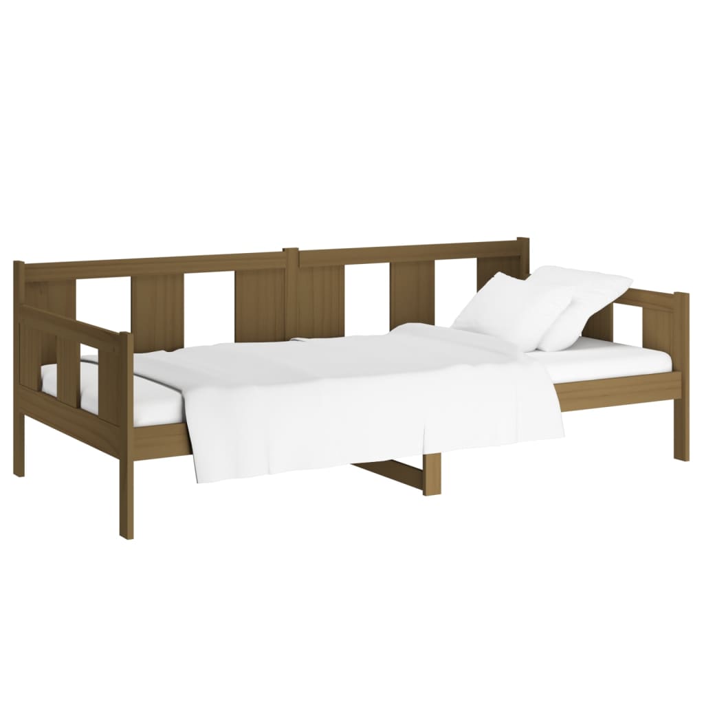 Day Bed Honey Brown Solid Wood Pine 90x200 cm