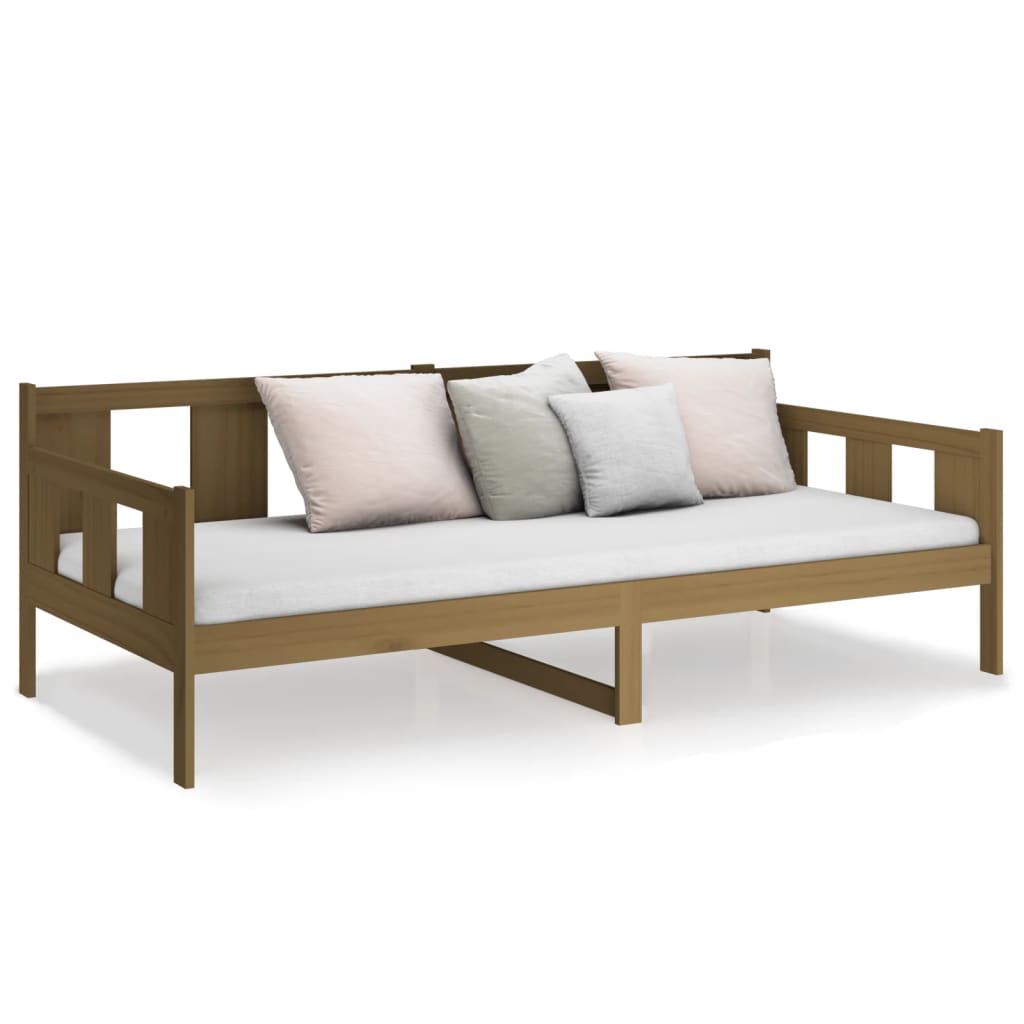 Day Bed Honey Brown Solid Wood Pine 90x200 cm