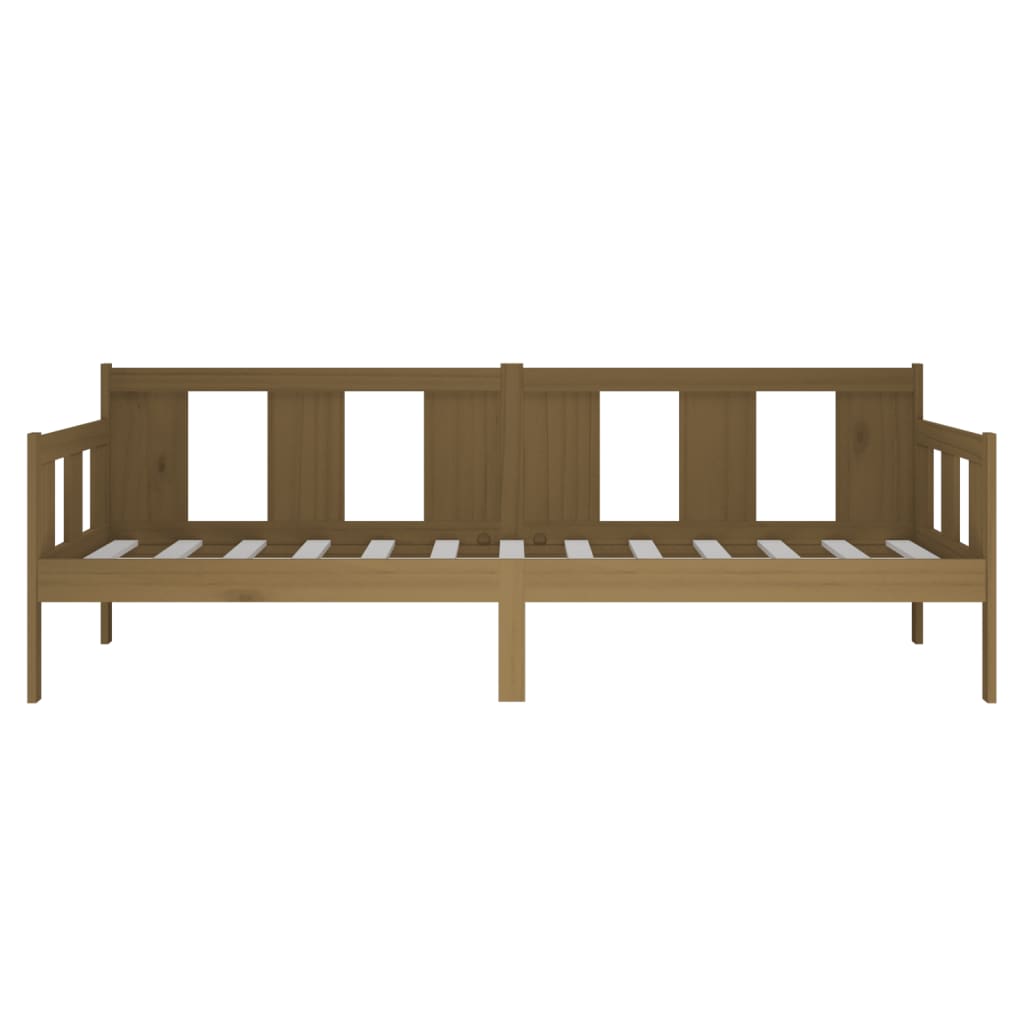 Day Bed Honey Brown Solid Wood Pine 90x200 cm