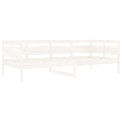 Day Bed White Solid Wood Pine 90x200 cm