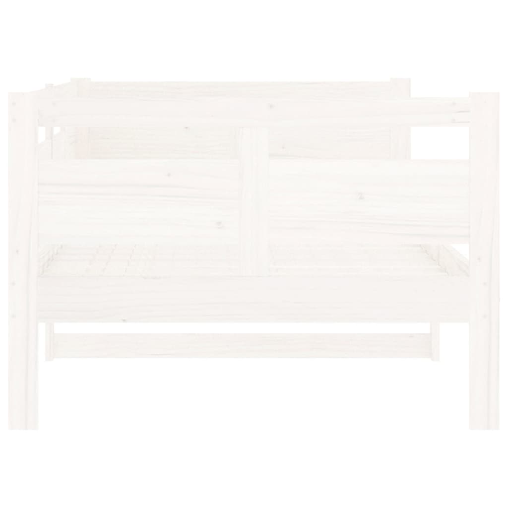 Day Bed White Solid Wood Pine 90x200 cm