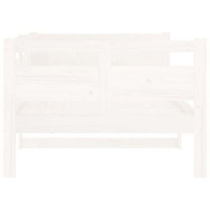 Day Bed White Solid Wood Pine 90x200 cm