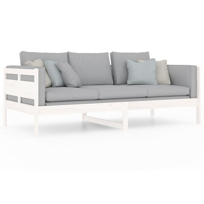 Day Bed White Solid Wood Pine 90x200 cm