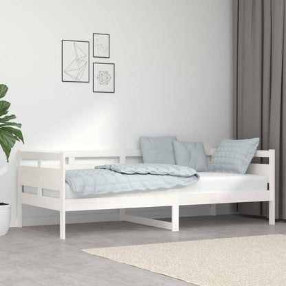 Day Bed White Solid Wood Pine 90x200 cm