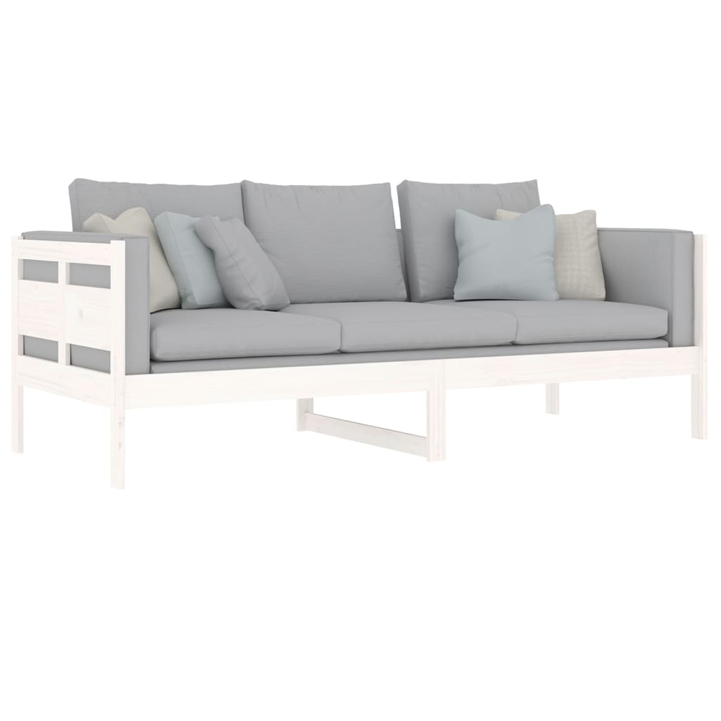 Day Bed without Mattress White Solid Wood Pine 80x200 cm