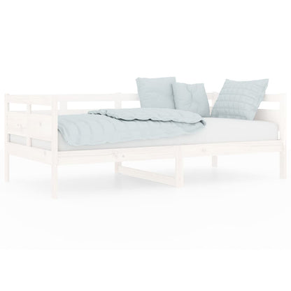 Day Bed without Mattress White Solid Wood Pine 90x190 cm Single