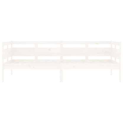 Day Bed without Mattress White Solid Wood Pine 90x190 cm Single