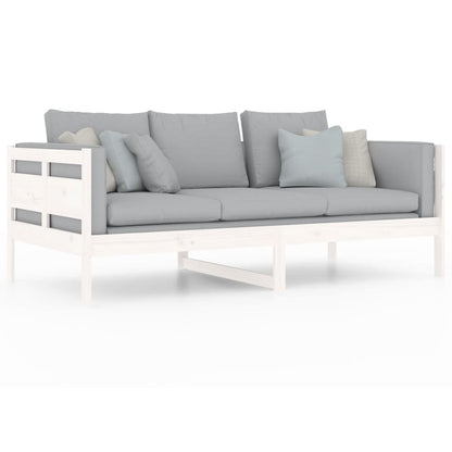 Day Bed without Mattress White Solid Wood Pine 90x190 cm Single