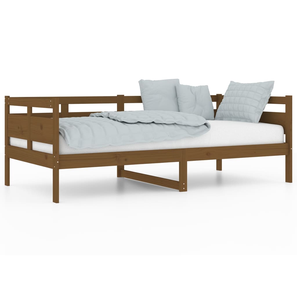 Day Bed Honey Brown Solid Wood Pine 90x190 cm