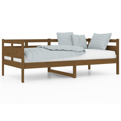 Day Bed Honey Brown Solid Wood Pine 90x190 cm