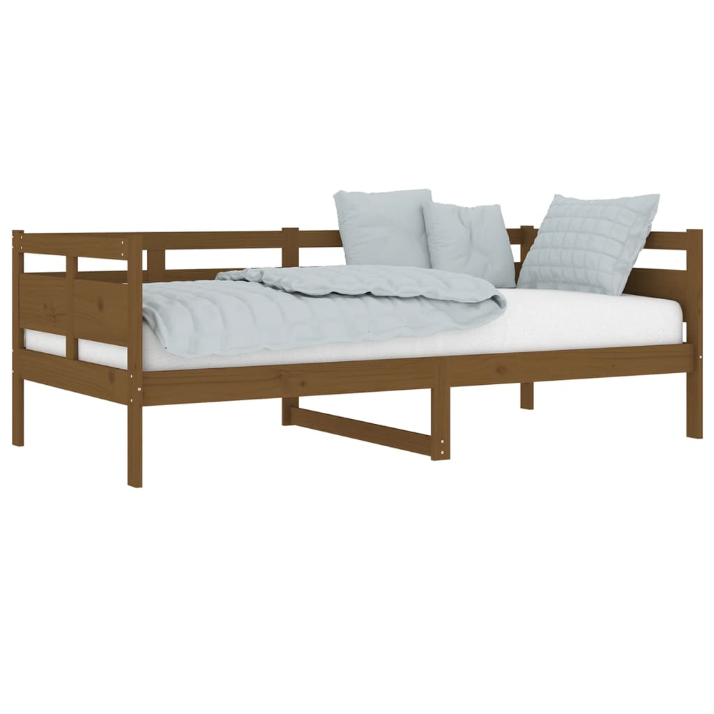 Day Bed Honey Brown Solid Wood Pine 90x190 cm