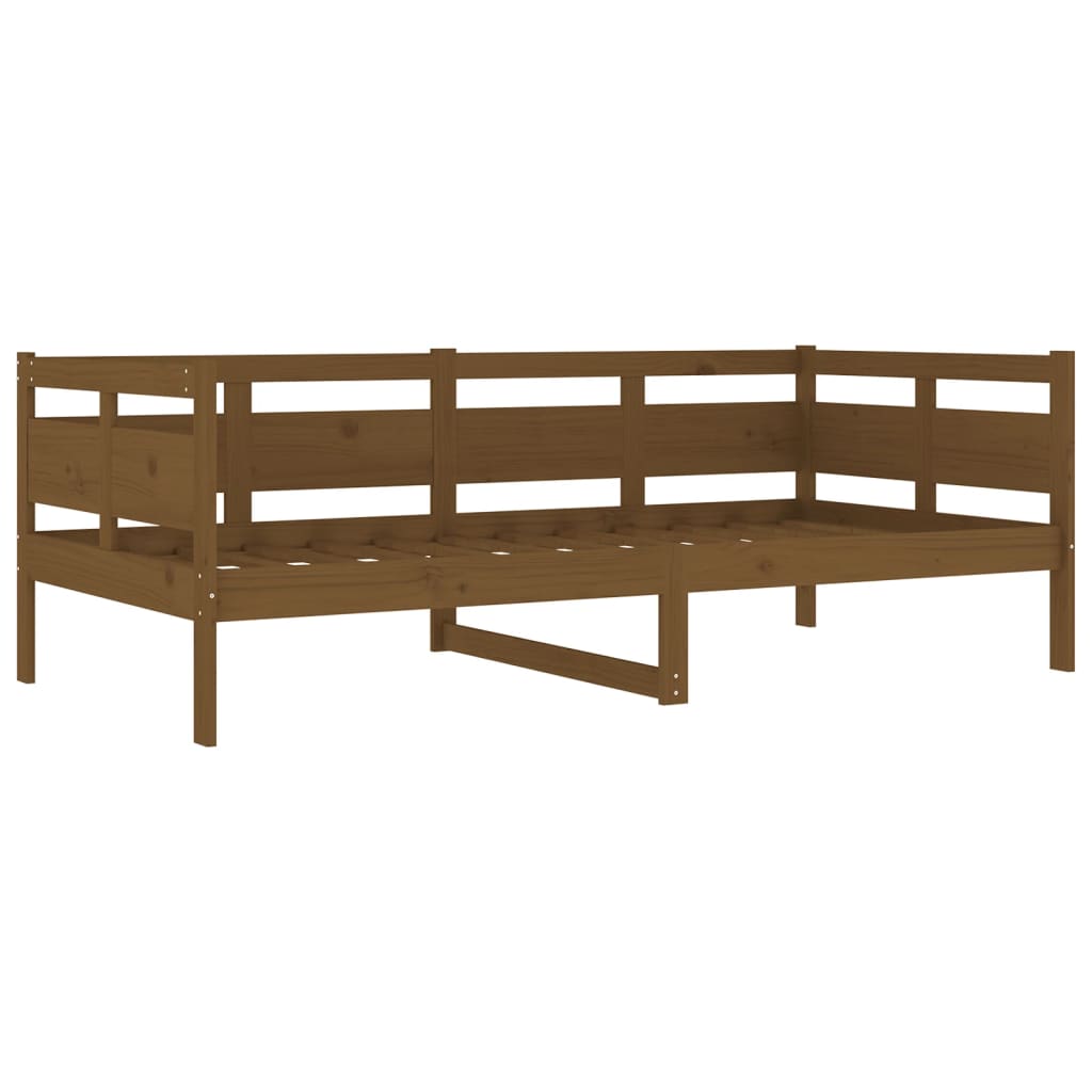 Day Bed Honey Brown Solid Wood Pine 90x190 cm