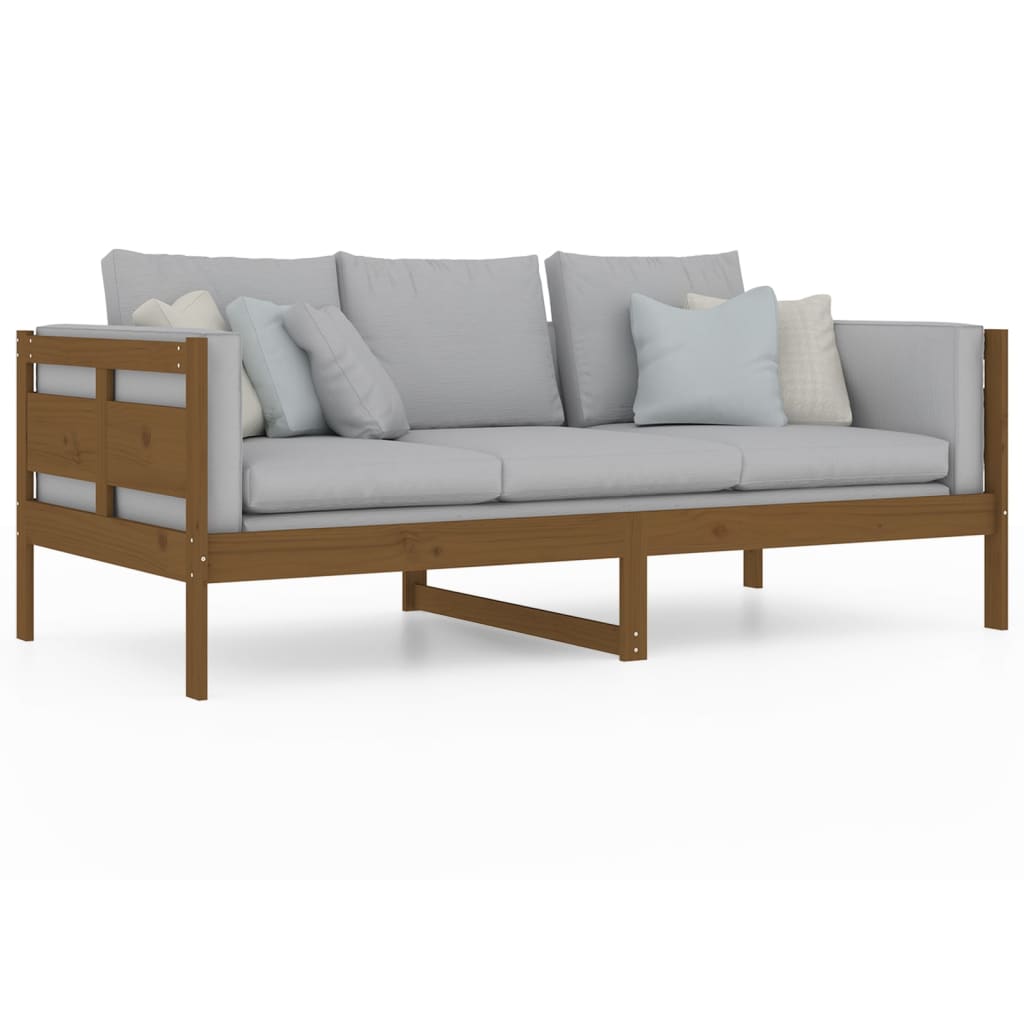 Day Bed Honey Brown Solid Wood Pine 90x190 cm