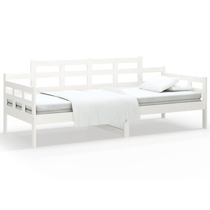 Day Bed White Solid Wood Pine 90x200 cm