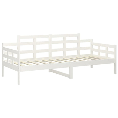 Day Bed White Solid Wood Pine 90x200 cm