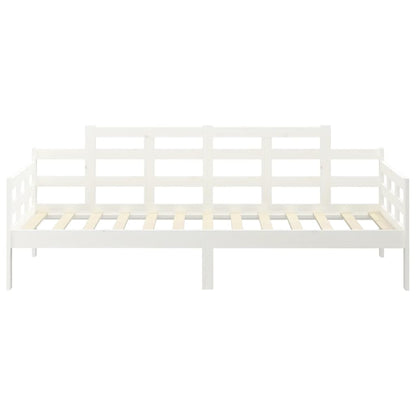 Day Bed White Solid Wood Pine 90x200 cm