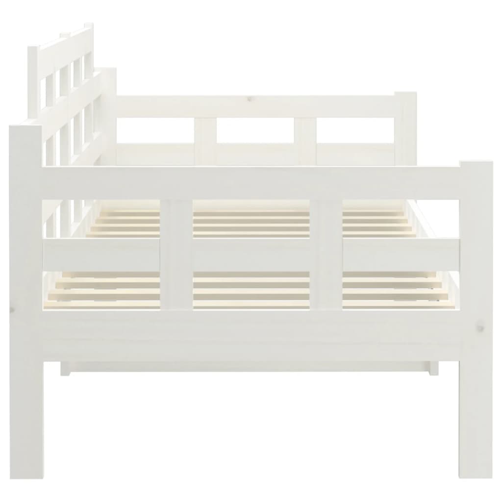 Day Bed White Solid Wood Pine 90x200 cm