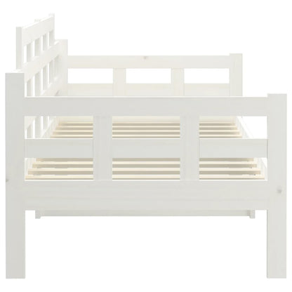 Day Bed White Solid Wood Pine 90x200 cm