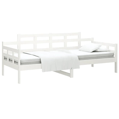 Day Bed White Solid Wood Pine 80x200 cm