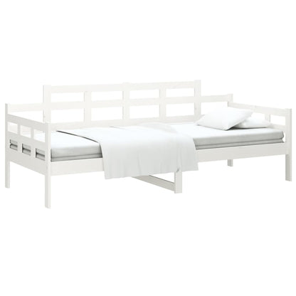 Day Bed White Solid Wood Pine 90x190 cm