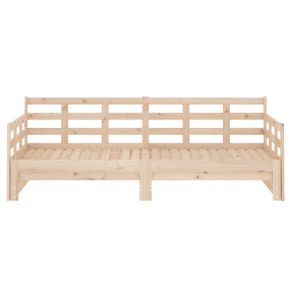 Pull-out Day Bed without Mattress Solid Wood Pine 2x(90x200) cm