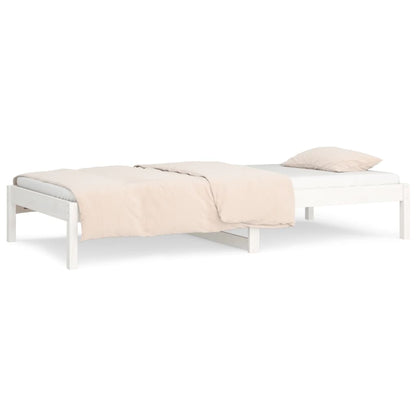 Day Bed without Mattress White 90x190 cm Single Single Solid Wood Pine