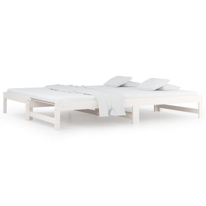 Pull-out Day Bed without Mattress White 2x(90x200) cm