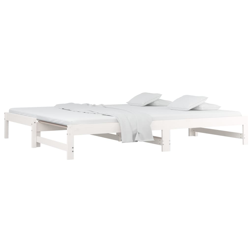 Pull-out Day Bed without Mattress White 2x(90x200) cm