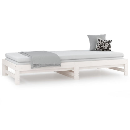 Pull-out Day Bed without Mattress White 2x(90x200) cm