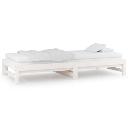 Pull-out Day Bed without Mattress White 2x(90x200) cm