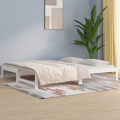 Pull-out Day Bed without Mattress White 2x(90x200) cm