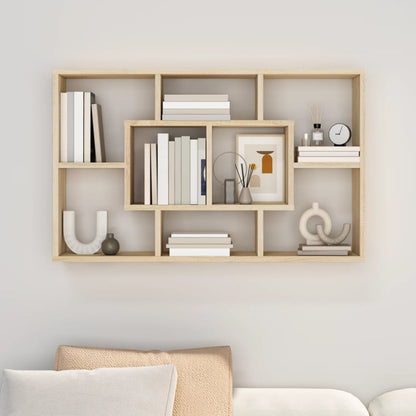 Wall Shelf Sonoma Oak 85x16x52.5 cm Engineered Wood