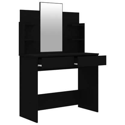 Dressing Table with Mirror Black 96x40x142 cm