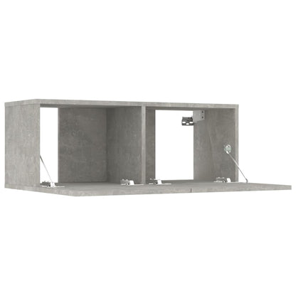 TV Cabinets 2 pcs Concrete Grey 80x30x30 cm Engineered Wood