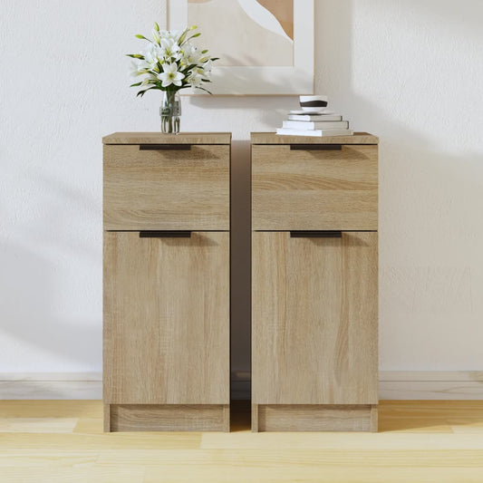 Sideboards 2 pcs Sonoma Oak 30x30x70 cm Engineered Wood