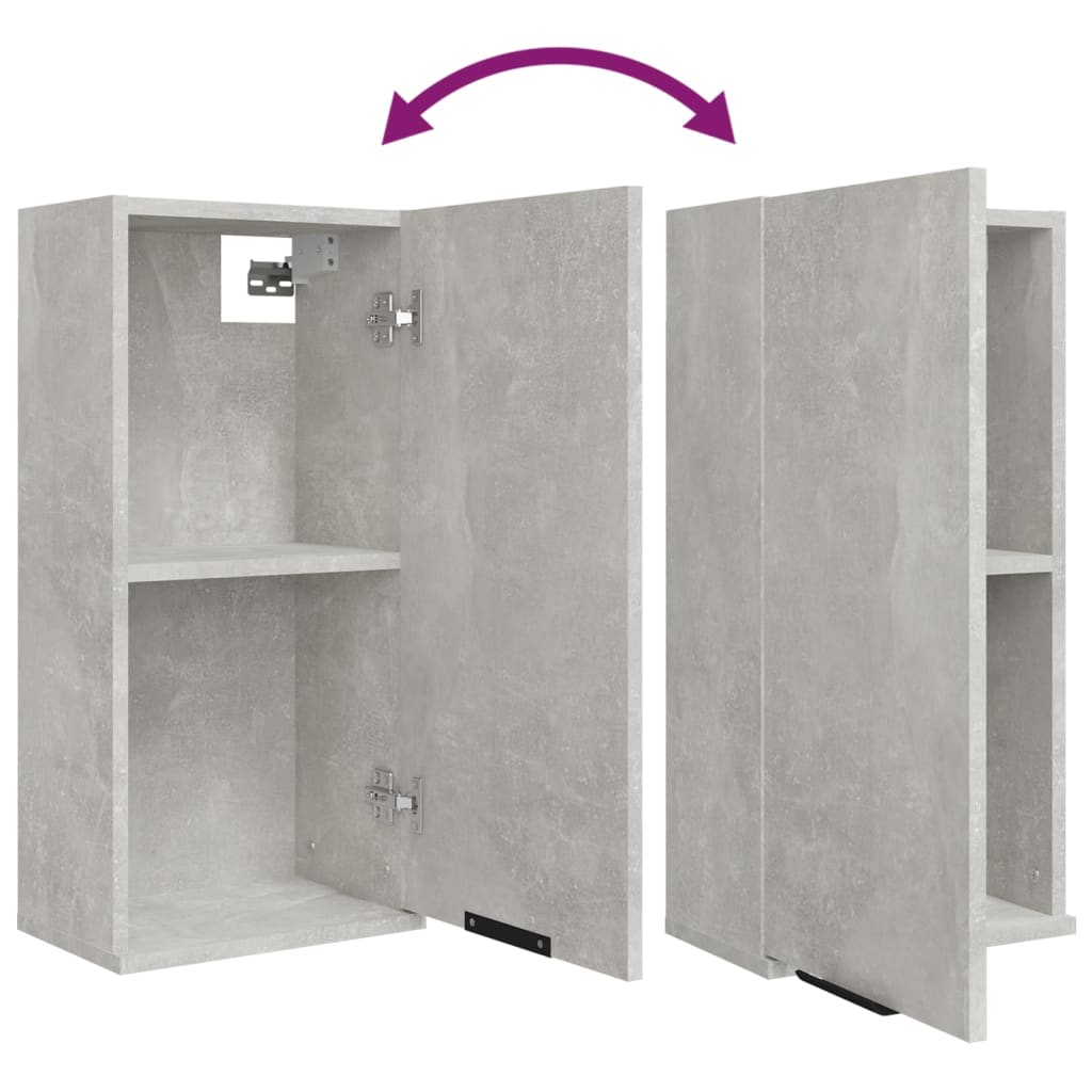 Wall-mounted Bathroom Cabinet Concrete Grey 32x20x67 cm