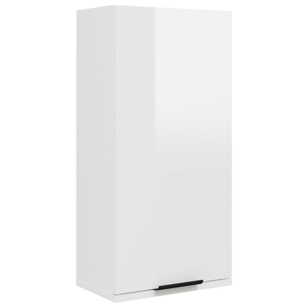 Wall-mounted Bathroom Cabinet High Gloss White 32x20x67 cm