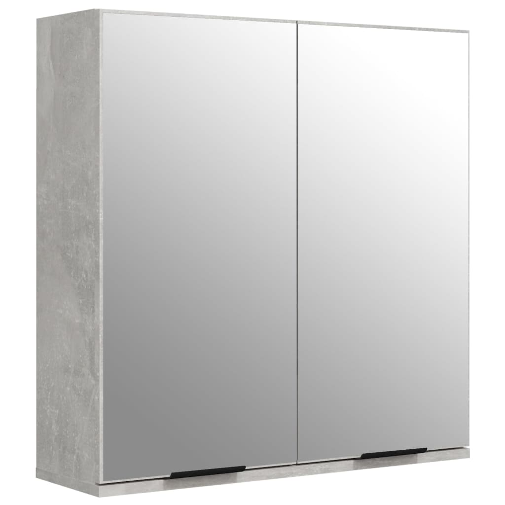 Bathroom Mirror Cabinet Concrete Grey 64x20x67 cm