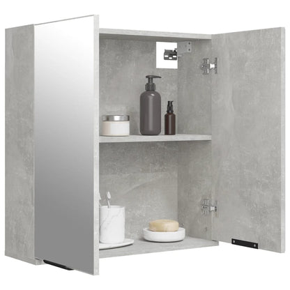 Bathroom Mirror Cabinet Concrete Grey 64x20x67 cm