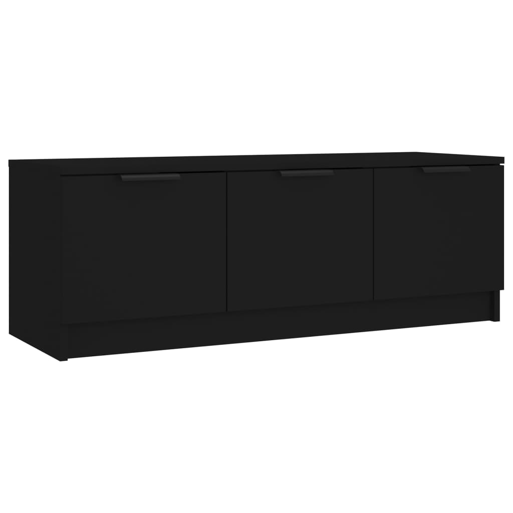 TV Cabinet Black 102x35x36.5 cm Engineered Wood