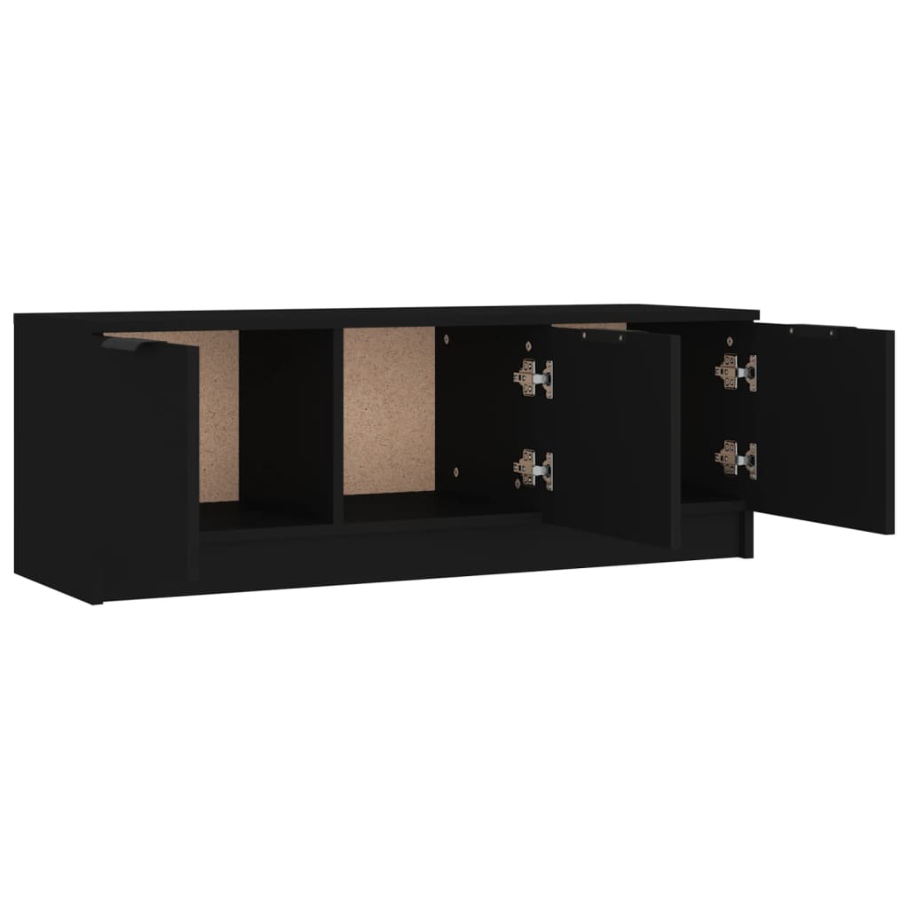 TV Cabinet Black 102x35x36.5 cm Engineered Wood