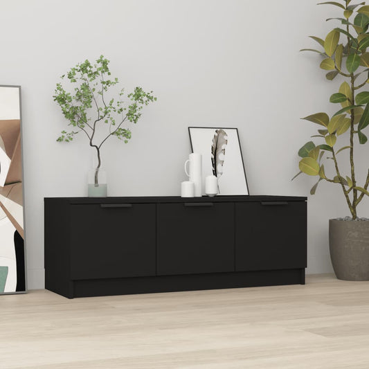 TV Cabinet Black 102x35x36.5 cm Engineered Wood