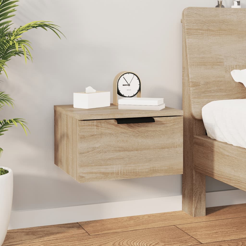 Wall-mounted Bedside Cabinets 2 pcs Sonoma Oak 34x30x20 cm