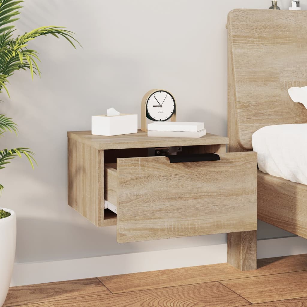 Wall-mounted Bedside Cabinets 2 pcs Sonoma Oak 34x30x20 cm